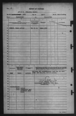 Report of Changes > 26-Apr-1945