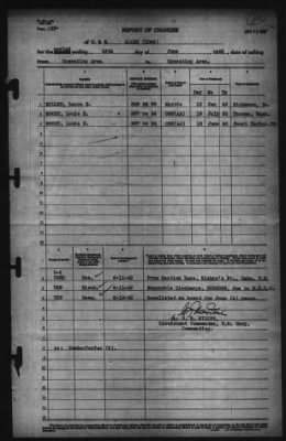 Thumbnail for Report of Changes > 12-Jun-1942