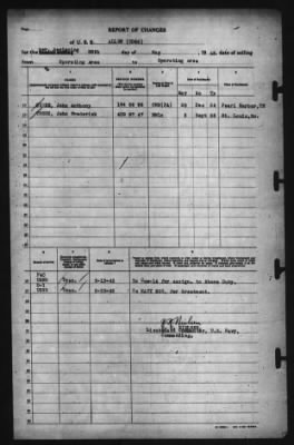 Report of Changes > 28-May-1943