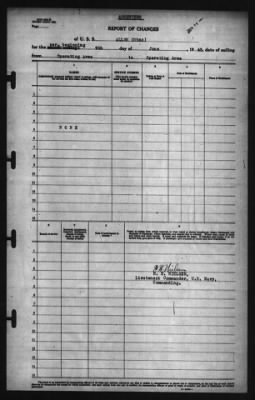 Report of Changes > 9-Jun-1943