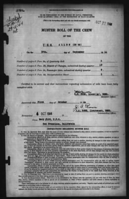 Muster Rolls > 30-Sep-1944