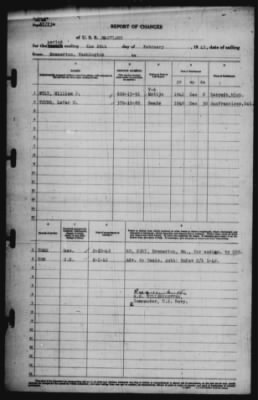 Report of Changes > 26-Feb-1942