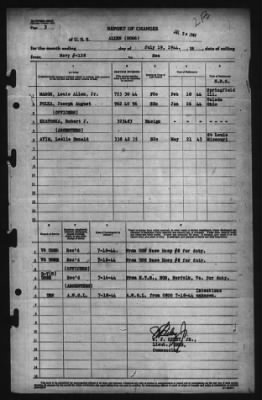 Report of Changes > 19-Jul-1944