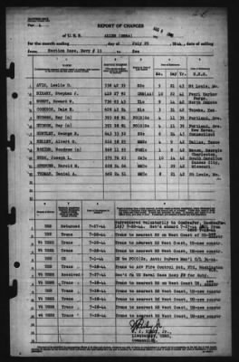Report of Changes > 29-Jul-1944