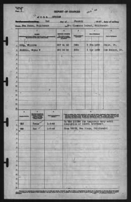 Thumbnail for Report of Changes > 2-Jan-1940