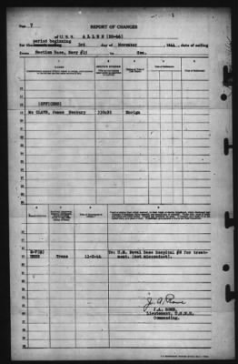 Report of Changes > 3-Nov-1944