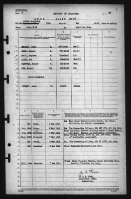 Report of Changes > 10-May-1945