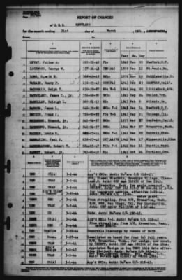 Report of Changes > 31-Mar-1944