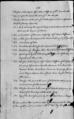 Thumbnail for Lists of letters and committee reports from Office of the Secretary of Congress, 1775-88.