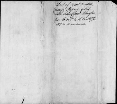 Thumbnail for Lists of letters and committee reports from Office of the Secretary of Congress, 1775-88.