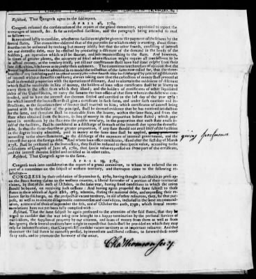 Thumbnail for Broadsides of the Continental Congress, 1775-88 (incomplete).