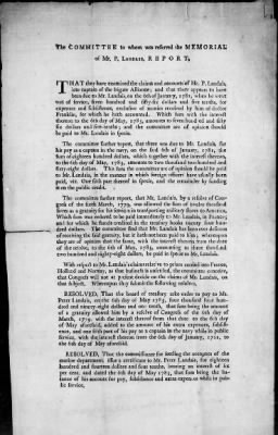 Thumbnail for Broadsides of the Continental Congress, 1775-88 (incomplete).