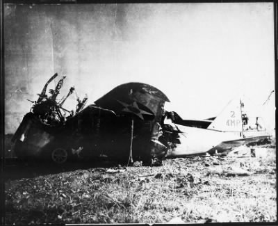 #22 - Jan. 28. Miserable Condition of American Planes After the Bombing of Manilla