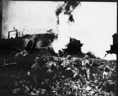 #76 - Flame-throwers attacking the Fortress of Corregidor in an all out attack