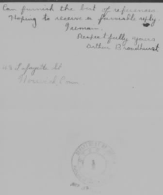 Old German Files, 1909-21 > Arthur Broadhurst (#287775)