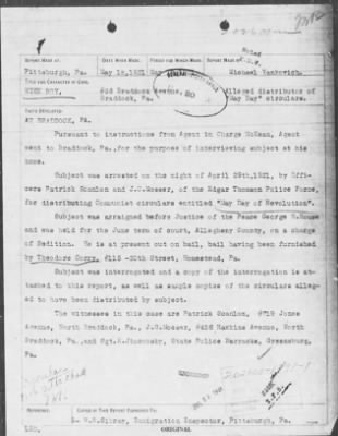 Bureau Section Files, 1909-21 > Mike Roy (#202600-1898)