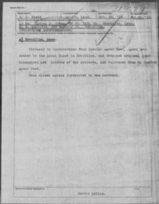 Old German Files, 1909-21 > Sydney R. Green (#319374)
