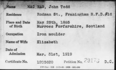 1919 > MAC NAB, John Todd