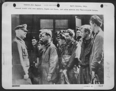 Thumbnail for Groups > General Arnold With Crew Members, Eighth Air Force, Just After Mission Over Nazi-Occupied Europe.