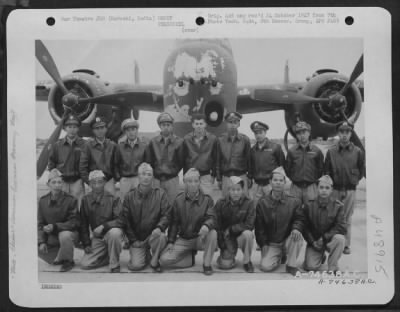 Groups > Personnel Of A Chinese And American Overseas Training Unit Bomber Command Lined Up In Front Of A North American B-25 At Karachi, India.