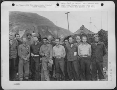Groups > Brig. General Ernest Moore And Staff Officers Of The 7Th Fighter Command. Iwo Jima, Bonin Islands. 9 March 1945.