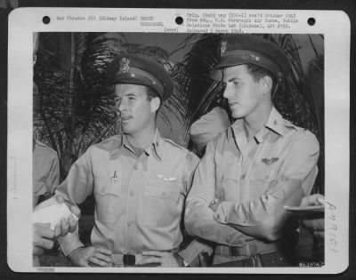 Groups > Lt. Jack Whidden (Left Of Van Nuys, California, And Lt. Charles Crowell Were Pilot And Co-Pilot, Respectively, Who Sank A Jap Destroyer At Midway. [Midway Island]