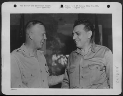 Groups > Major General Ennis C. Whitehead, Deputy Commander Of The U.S. Fifth Air Force, With Raymond Clapper, American Columnist Touring The Southwest Pacific For First Hand Information On The Was Against The Japanese.