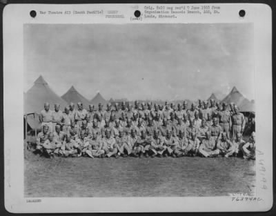 Thumbnail for Groups > Personnel Of The 1062Nd Quartermaster Company (Air Service Group), Pose For The Photographer At An Air Base Somewhere In The Pacific.