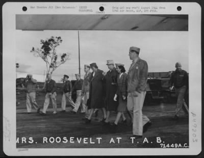 Thumbnail for Groups > Mrs. Franklin D. Roosevelt Makes A Visit To The Tontouta Air Base On New Caledonia On 25 August 1943. 13Th Air Depot Group.