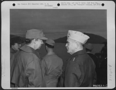 Groups > Mrs. F. D. Roosevelt Chats With Adm. Wm. F. Halsey At Noumea, New Caledonia Is. During Her Tour Of The Pacific Bases, 1943.