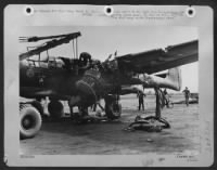 This Northrop P-61 Black Widow Landed Blinded On Iwo Jima, Suffering Only A Flat Tire, Until Another Northrop P-61, Also Landing Blind, And Carried Off Line By Cross Wind, Landed On Top Of It With This Result. - Page 1