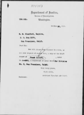 Old German Files, 1909-21 > Frank Lillet (#375153)