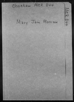 MCR 776 - MCR 851 > MCR 844 (Morrison, Mary Jane)