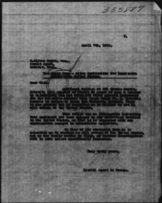 Old German Files, 1909-21 > Alien Application fro Permission to Depart from United States (#355887)