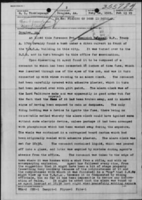 Old German Files, 1909-21 > FINDING OF BOMB IN DOUGLAS (#355784)