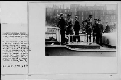 1918 > Prominent Officials review Great Naval Races on Charles River