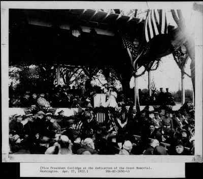1922 > Vice President Coolidge at the dedication of Grant Memorial, Washington, D. C.