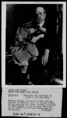 1923 > Beverly Moffett enrolls Secretary of State Hughes in American Red Cross