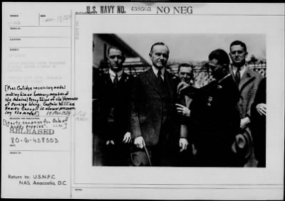 1924 > President Coolidge receiving a medal
