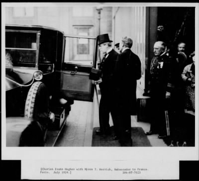 1924 > Charles Evans Hughes with Myron T. Herrick, Paris