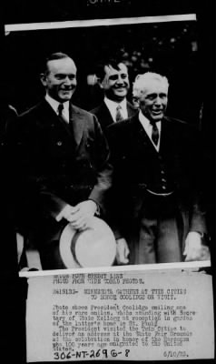 1925 > Pres. Coolidge with Secretary of State Kellogg in St. Paul, MN