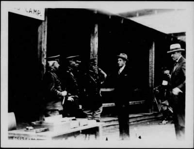 1925 > Brig. Gen. Barnum greeting John Coolidge at C.M.T.C. Camp Devens, Mass.