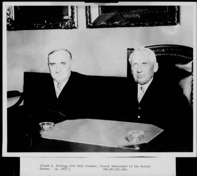 1927 > Frank B. Kellogg with Paul Claudel, French Ambassador to U.S.