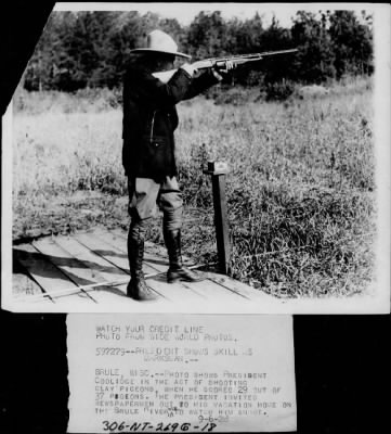 1928 > Pres. Coolidge shooting in Wisconsin