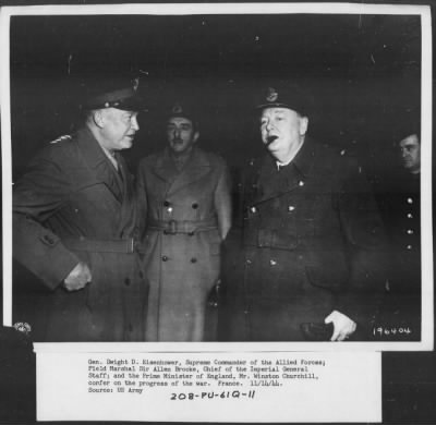 1944 > Field Marshal Sir Allen Brooke and Winston Churchill