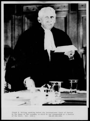 1930 > Frank B. Kellogg before the International Court of Justice