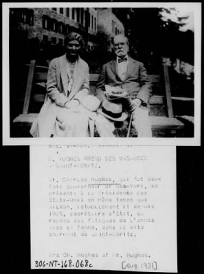 1931 > Mr. and Mrs. Charles Hughes on vacation