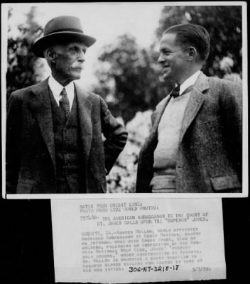 1931 > Andrew W. Mellon with golfer Bobby Jones