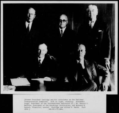 1931 > Calvin Coolidge and associates of National Transportation Committee