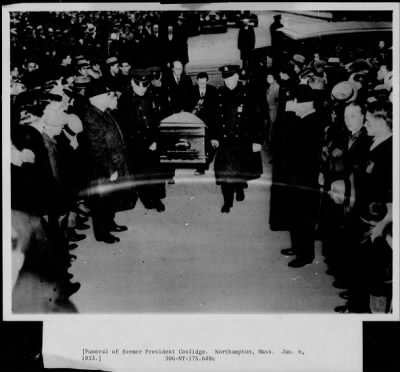 1933 > Funeral of former President Coolidge, Northampton, Mass.